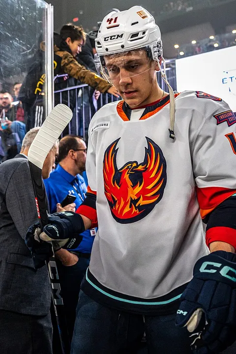 Ryker Evans — TheAHL, CC BY 2.0, Wikimedia Commons Ryker Evans