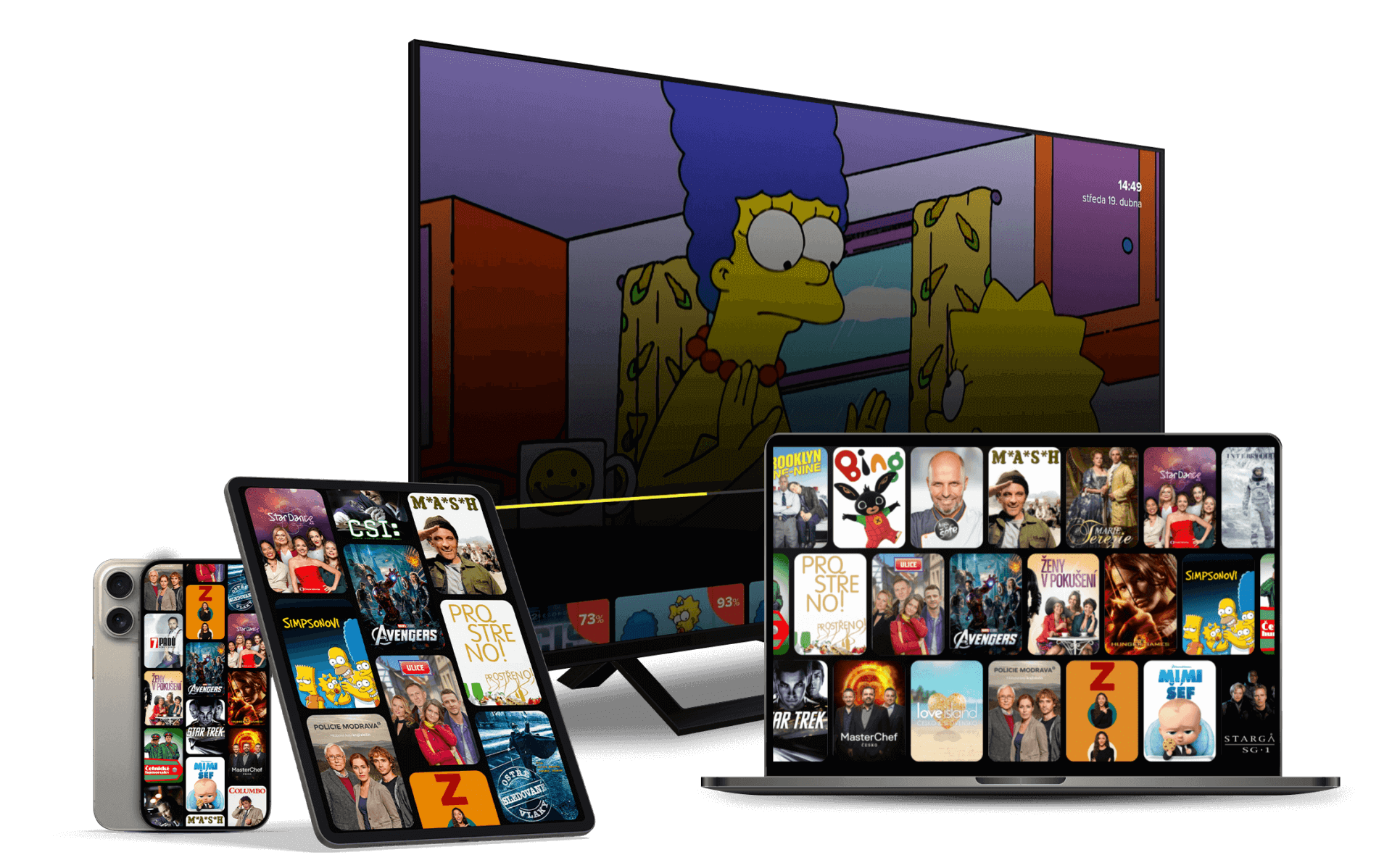 Pecka.TV na televizi, notebooku, tabletu a v mobilu